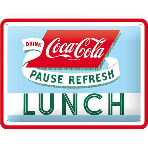 ブリキ看板 コカ・コーラ Coca-Cola Lunch TIN SIGN アメリカン雑貨 インテリア