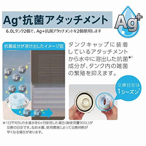 ダイニチ (Dainichi) 加湿器 ハイブリッド式(木造和室30畳まで/プレハブ洋室50畳まで) HDシリーズ パワフルモデル ホワイト HD-183-W_2