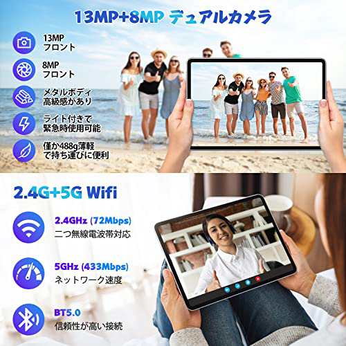 AAUW T50タブレットPC 10インチ Wi-Fiモデル 8コア Android 12 incell