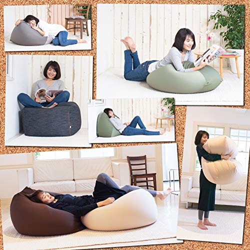 フレックス販売 ビーズクッション 埋もれる幸せ 日本製 2WAYキューブ デニム ネイビー Lサイズ PCM-6516DM_3