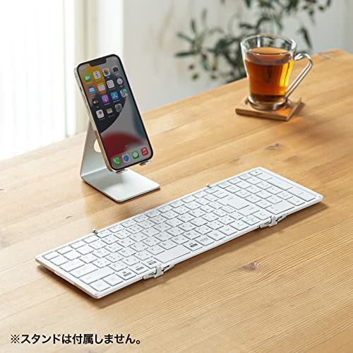 サンワサプライ Bluetooth折りたたみフルキーボード（ホワイト） SKB-BT35W_3
