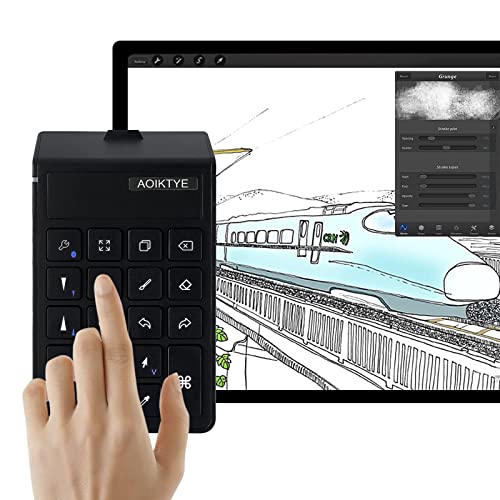 AOIKTYE Procreate 左手デバイス 第2世代Procreateキーボード プロクリエイト左手デバイス TELEC認証を取得 日本語説明書付き【ブラック】