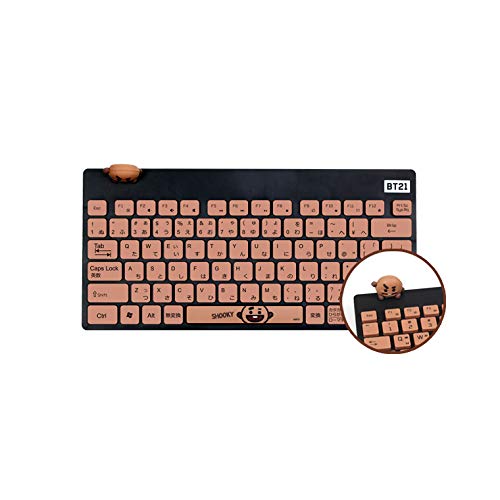 BTS 防弾少年団 BT21 WIRELESS SILENT KEYBOARD ワイヤレス キーボード (フィギュア付) RKB-BT21-SKの通販は 6,400円