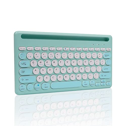 Yifeng ワイヤレス キーボード bluetooth USB接続とブルートゥース接続両対応 マルチペアリング ４台同時接続 スタンド付き パンタグラフ式 us配列 充電式 かわいい Windows/iOS/Android対応 パソコン 6,100円