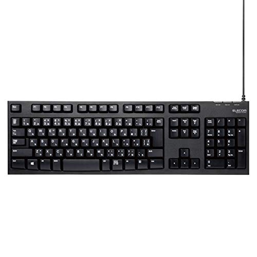 エレコム キーボード PS4用 有線 メンブレン 108キー 3mロングケーブル 1000万回高耐久 ブラック GM-TKFCM062BK