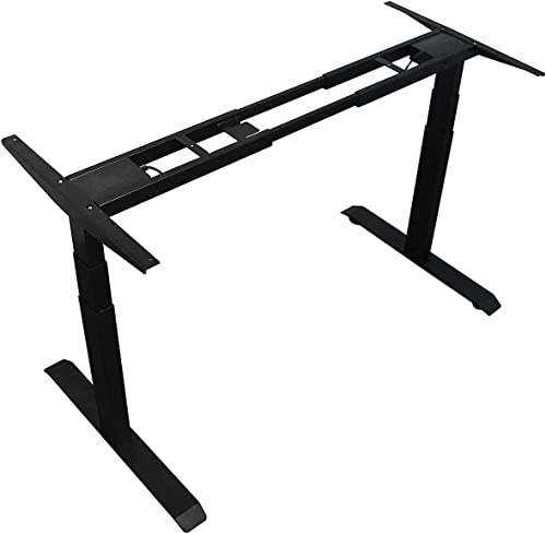 Melius Design スタンディングデスク 電動式 昇降スタンドテーブル 高さ調節60cm-125cm 人間工学パソコンデスク プロモデル (ブラック)