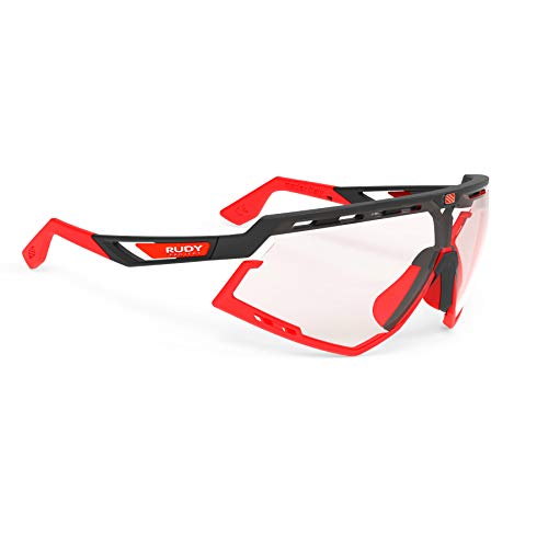 ルディプロジェクト(RUDYPROJECT) スポーツ サングラス DEFENDER ディフェンダー ブラックマットフレーム バンパーレッドフルオ インパクトX2調光レッドレンズ SP527406-0001 レンズ幅:141mm