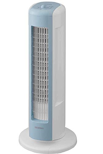 【節電対策】 アイリスオーヤマ 扇風機 タワーファン スリム 左右自動首振り パワフル送風 風量3段階 上下ルーバー mini メカ式 ブルー TWF-M6T-LA