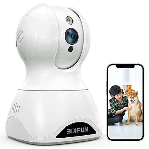 【2023新登場・進化600万画素】BOIFUN 防犯カメラ ペットカメラ 夜間撮影 24時間録画 屋内 360°首振り見守りカメラ 留守番双方向音声 iPhone/Android スマホ PC 対応 ネットワークカメラ 超広角 IP 2の通販は 7,216円