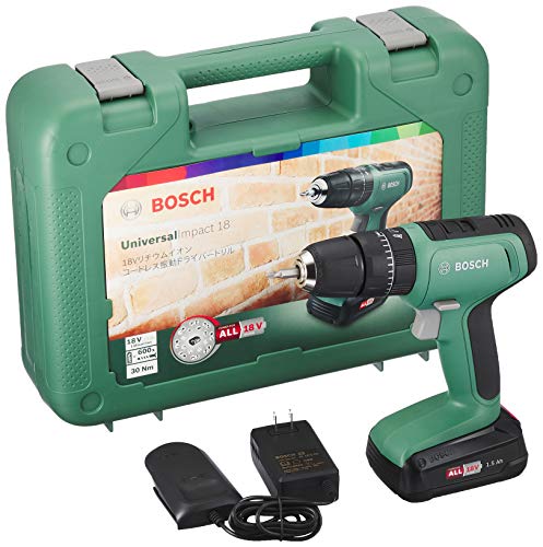ボッシュ(BOSCH) 18V コードレス振動ドライバードリル (1.5Ahバッテリー1個・充電器付) UID118