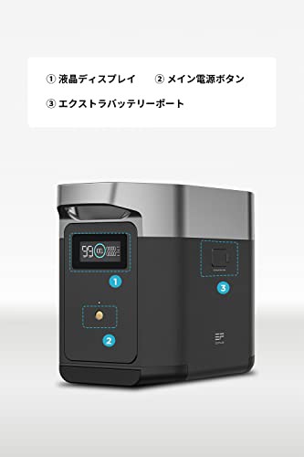 EcoFlow DELTA 2専用エクストラバッテリー1024Wh ポータブル電源 AC ...