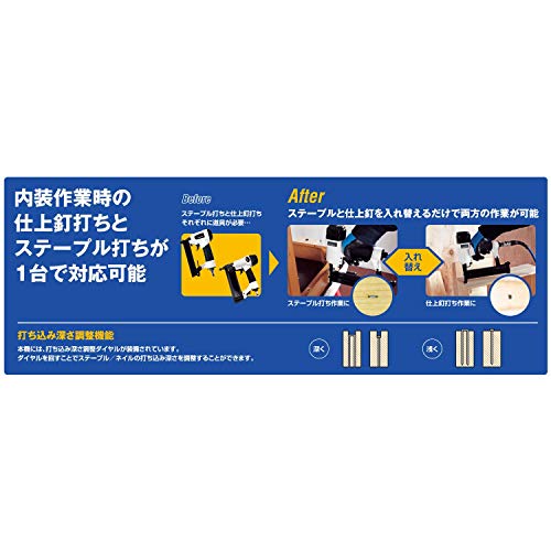 パオック 2インチ1 タッカ&amp;仕上釘打ち機 ATF-3204PA