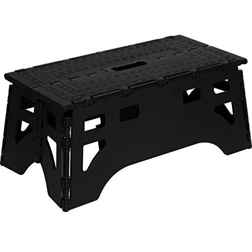 [山善] 踏み台 折畳み ワイド 【耐荷重150?s】 子供 ステップ台 アウトドア 幅53.5×奥行28×高さ22.5?p (セノ・ビー タフ ワイド50) マットブラック TWS-50(MBK)(S)の通販は