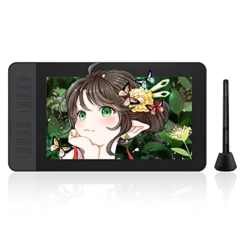 GAOMON液タブPD1161 11.6インチIPS HDデジタルイラスト液晶ペンタブレット 傾き検知付き8つショートカットキーと8192レベル筆圧の電池不