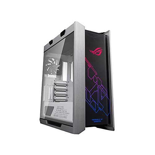 ASUS PC ミッドタワーゲームケース ROG STRIX HELIOS White 強化ガラス、アルミニウムフレーム、GPUブレース、420 mmラジエーターサポー