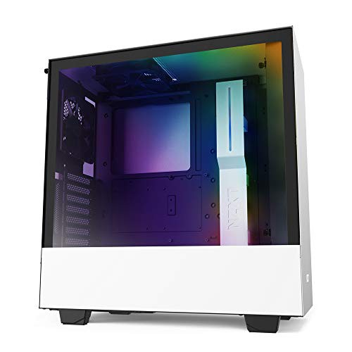 NZXT H510i White & Black ミドルタワーPCケース 強化ガラスモデル スマートデバイス搭載モデル CA-H510I-W1 CS7946