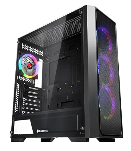 RAIJINTEK ライジンテック PCケース ハイエンド PONOS MS4 ミドルタワー型PCケース フルメッシュ 12025ARGBファン4基を搭載 ゲーミングPC