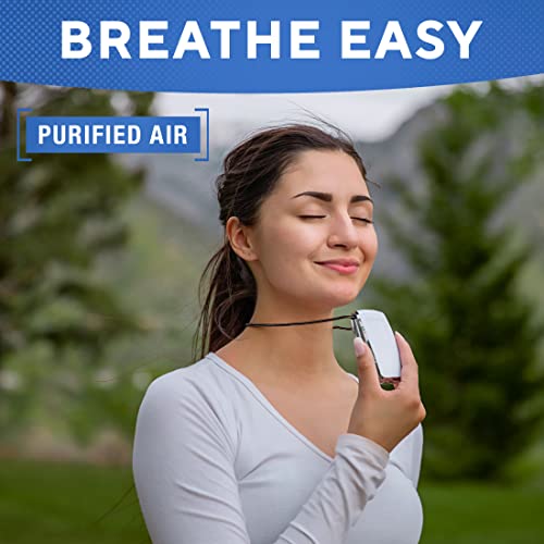AirTamer A320W 充電式パーソナル空気清浄機、実証済みの性能、ウイルスおよび汚染物質テスト済み*、ホワイト、レザー トラベル ケース付き_4