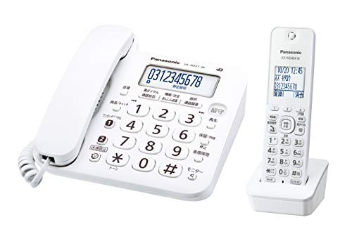 パナソニック RU・RU・RU デジタルコードレス電話機 子機1台付き 1.9GHz DECT準拠方式 ホワイト VE-GZ21DL-Wの通販は