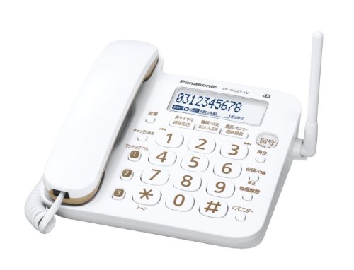 パナソニック RU・RU・RU デジタルコードレス電話機 子機1台付き 1.9GHz DECT準拠方式 VE-GD23DL-Wの通販は