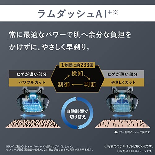 パナソニック ラムダッシュPRO メンズシェーバー 5枚刃 全自動洗浄充電器・セミハードケース付 お風呂剃り可 シルバー ES-LV9W-S