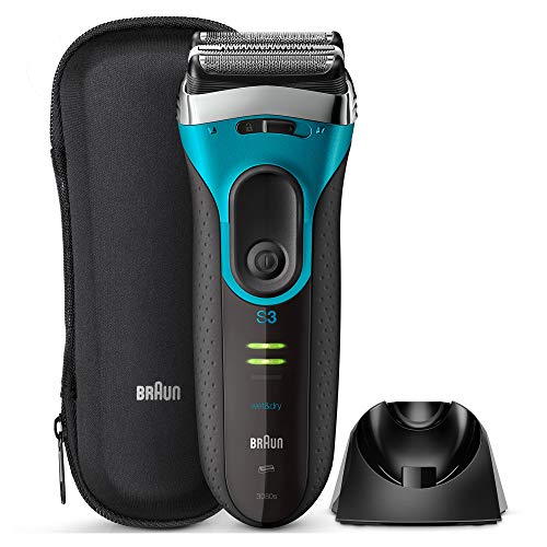 ブラウン メンズ電気シェーバー シリーズ3 Proskin 3枚刃 水洗い/お風呂剃り可 ブルー 3080s-B