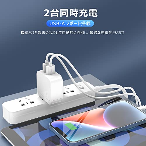 iPhone専用充電器 iPhone対応の急速充電器［USB充電器 cubeタイプ224］