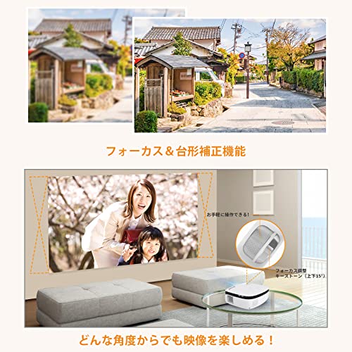 プロジェクター 家庭用 小型 7500LM 1080Pサポート【100"プロジェクタースクリーン付き】 ホームプロジェクター 持ち運び便利 projector の通販は