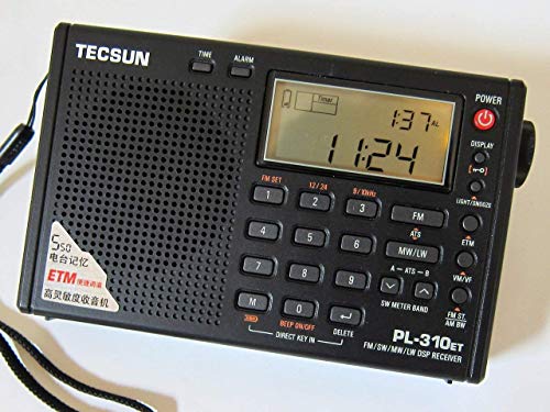 短波/AM/FM DSP処理 BCLラジオ TECSUN PL-310ET(ブラック) 海外短波
