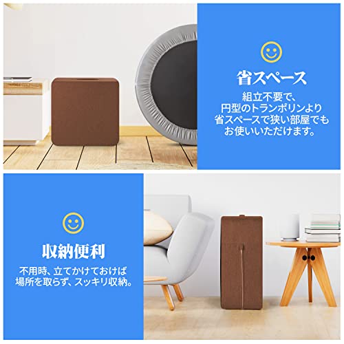 Homwarm トランポリン 室内 大人用 静音 エクササイズ 家庭用 省スペース 外カバー取り外し 洗濯可能_4