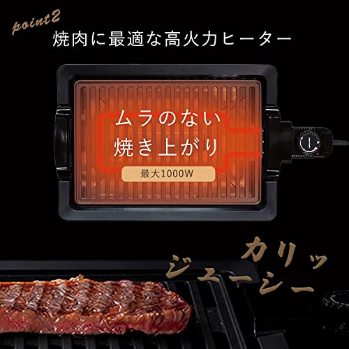 【プラス30日延長保証カード付き】アピックス 焼肉プレート 煙が出にくい フッ素加工 一人用 焼肉ロースター 減脂 ヘルシー グリル 一人焼肉 肉祭り
