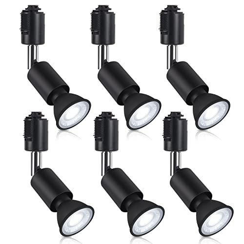 xydled ダクトレール用 スポットライト LED電球付き E11 配線ダクトレール用器具セット 天井照明 6個セット (昼光色 ブラック)の通販は