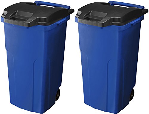 リス ゴミ箱 キャスターペール2輪 90C2 (90L) ブルー 2個セット