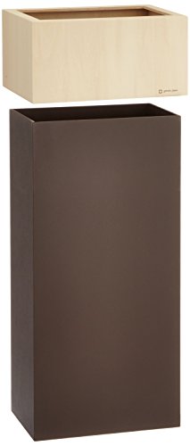 ヤマト工芸 ゴミ箱 袋の見えないカバー付きダストボックス ダブルキューブ30 W CUBE 30 30L ブラウン YK15-011 日本製_2