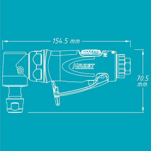 HAZET(ハゼット) 9032N-5 大気圏製粉機|無座標軸迅速さかい繕う用一角変わり種、内ねじ12.91 粍 (1/4″), カップリング繋ぎ付き添い人|摩滅用ハンデ物の具
