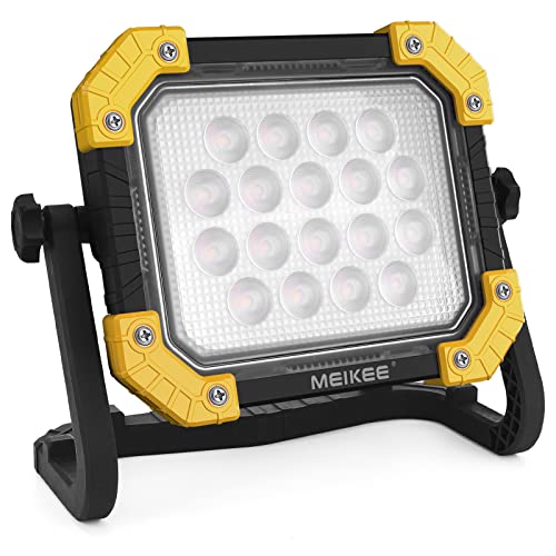 MEIKEE LED 作業灯 ランタン 投光器 200w相当 6000LM 充電式 懐中電灯 アウトドア キャンプ 登山 夜釣り 防災 停電 緊急 地震対策 停電対応 夜間工事 車の修理 非常用 PSE認証済み 3色切替 電球色/ 昼白色