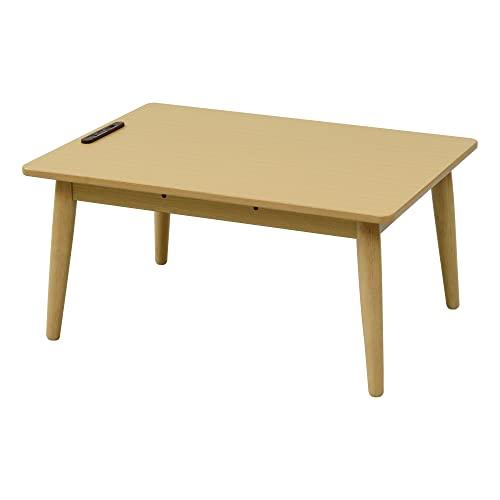 [山善] こたつ テーブル 長方形 幅80×奥行60cm USB コンセントタップ付き 中間入切スイッチ 温度調節無段階 コード収納ボックス付 GRT-8060T(NB)