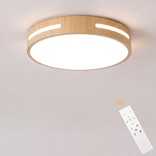 ledシーリングライト 30W ホワイト木目調・和風・調光/調色・リモコン付き・全灯と50％・常夜灯タイプ 電球色 昼光色 電気 ライト リビング 寝室 和室 洋室 インテリア照明 薄型 天井照明 引掛式 省エネ 日本語説明書付け PSE