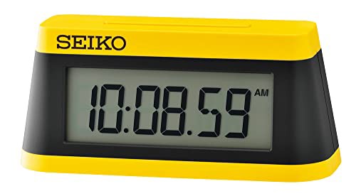 セイコークロック(Seiko Clock) 目覚まし時計 置き時計 デジタル スポーツタイマーデザイン 黄・一部黒 58×130×47mm SQ818Yの通販は