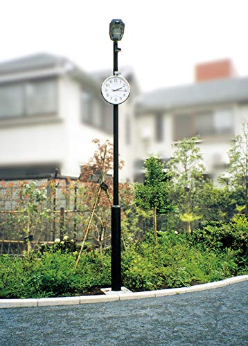 リズム(RHYTHM) シチズン 大型 掛け時計 電波時計 アナログ 屋外用 ポールウエーブSF 防雨 ステンレス 《今あるポールへ取付けられる金具付き》 銀色 CITIZEN 4MY611-N19_1