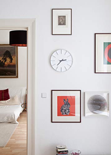 レムノス 掛け時計 アナログ アルミ エッジ クロック 白 edge clock AZ