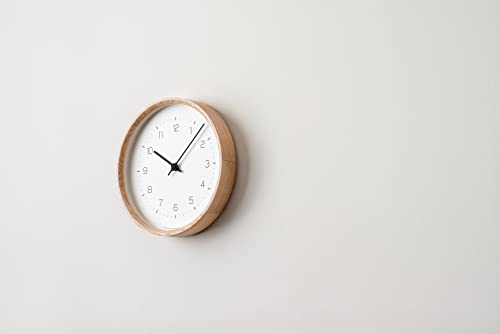 レムノス 掛け時計 アナログ 木枠 NEUT wall clock 天然色木地 ニュート ウォール クロック KK22-09 NT Lemnos_1