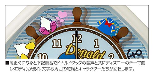 リズム時計工業(Rhythm) ディズニー ドナルドダック 掛け時計 からくり時計 37x37x9.3cm Disneyソング4曲入り 4MH441MC03 白の通販は
