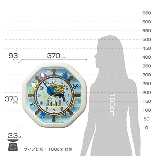 リズム時計工業(Rhythm) ディズニー ドナルドダック 掛け時計 からくり時計 37x37x9.3cm Disneyソング4曲入り 4MH441MC03 白の通販は