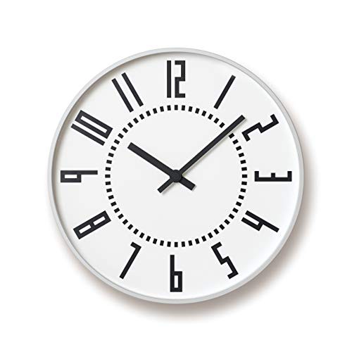 レムノス 掛け時計 アナログ エキクロック アルミニウム 白 eki clock TIL16-01WH Lemnos 直径:25.6?p