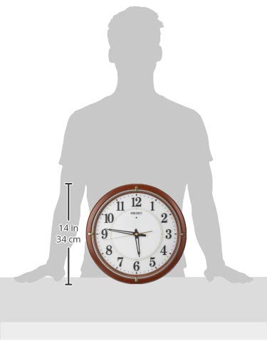 セイコークロック 掛け時計 自動点灯 電波 アナログ 夜でも見える ファインライト 茶木地 直径33.8×5.7?p KX240Bの通販は
