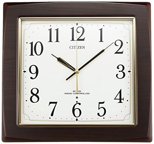 CITIZEN シチズン 掛け時計 電波時計 ネムリーナアスカ ブラウン 8MY455-006