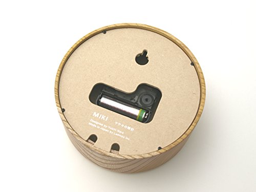 レムノス 掛け時計 掛け置き兼用 スタンド付き アナログ ミキ ケヤキ 天然色木地 MIKI NY12-06 NT Lemnos_1