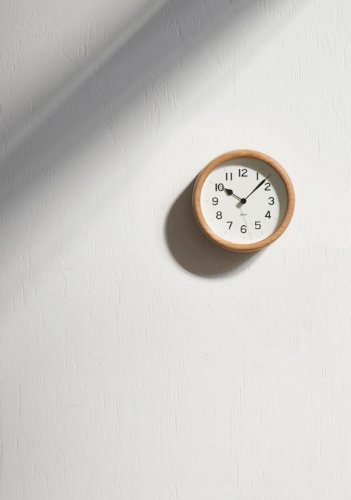 レムノス 掛け時計 掛け置き兼用 スタンド付き アナログ ミキ ケヤキ 天然色木地 MIKI NY12-06 NT Lemnos_4