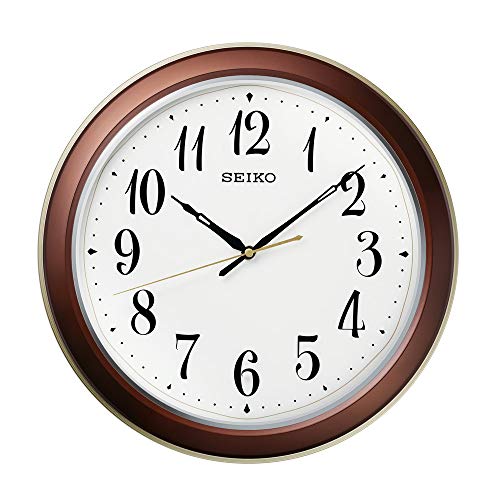 セイコークロック 電波 掛時計 茶メタリック 直径335x48mm KX261Bの通販は 9,548円
